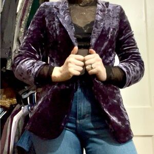 Purple Velvet Women's Blazer